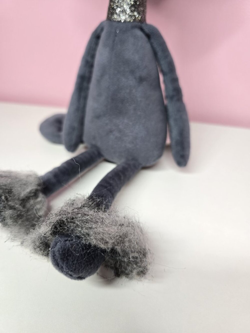 Jellycat Swellegant Kitty Cat Elegant Fancy Fluffy Glitter Plush 14"-Matted Hair - Picture 4 of 16